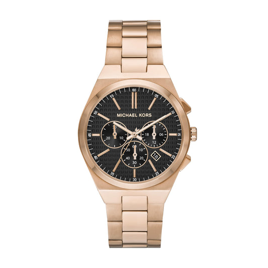 Michael Kors Oversized Lennox Chronograph Rose Gold-Tone Men's Watch - MK9119