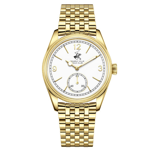 Beverly Hills Polo Club White Dial All Gold Watch BP3890X.130
