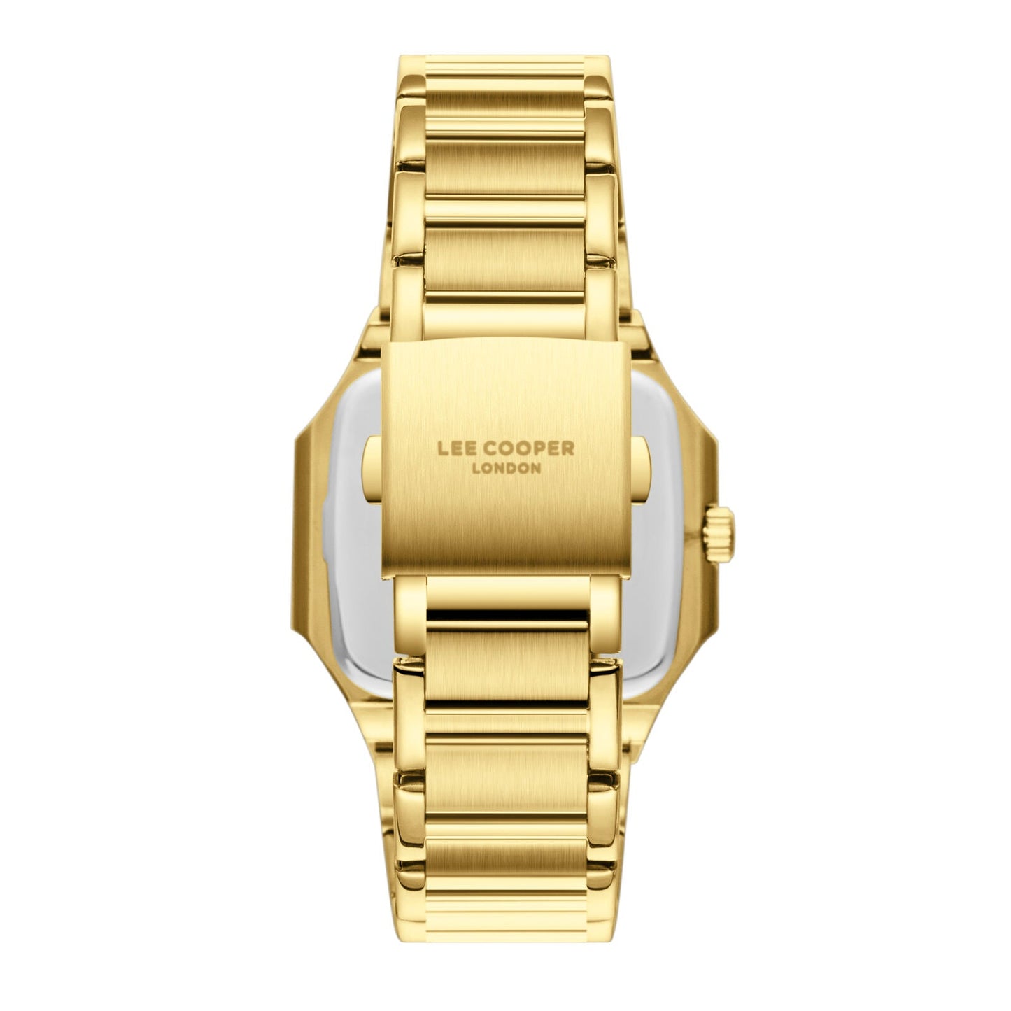 Lee Cooper Maxime Square Case Brown Dial Gold Watch - LC08269.140