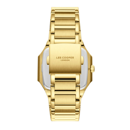 Lee Cooper Maxime Square Case Brown Dial Gold Watch - LC08269.140