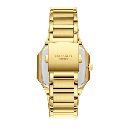 Lee Cooper Maxime Square Case Brown Dial Gold Watch - LC08269.140
