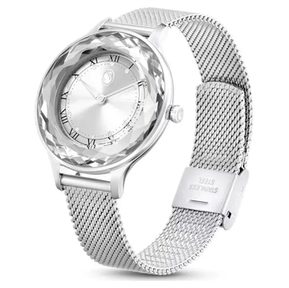 Swarovski Octea Nova Sapphire Glass Bezel Silver Dial Silver Steel Women's Watch 5650039