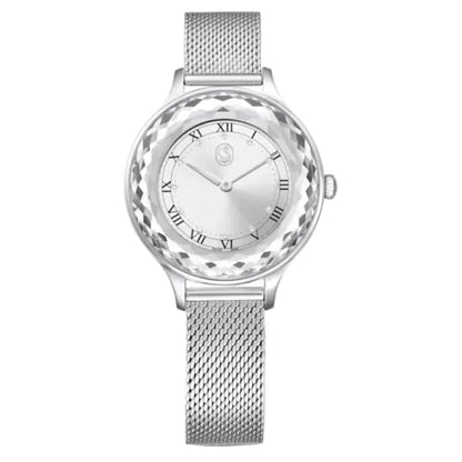 Swarovski Octea Nova Sapphire Glass Bezel Silver Dial Silver Steel Women's Watch 5650039