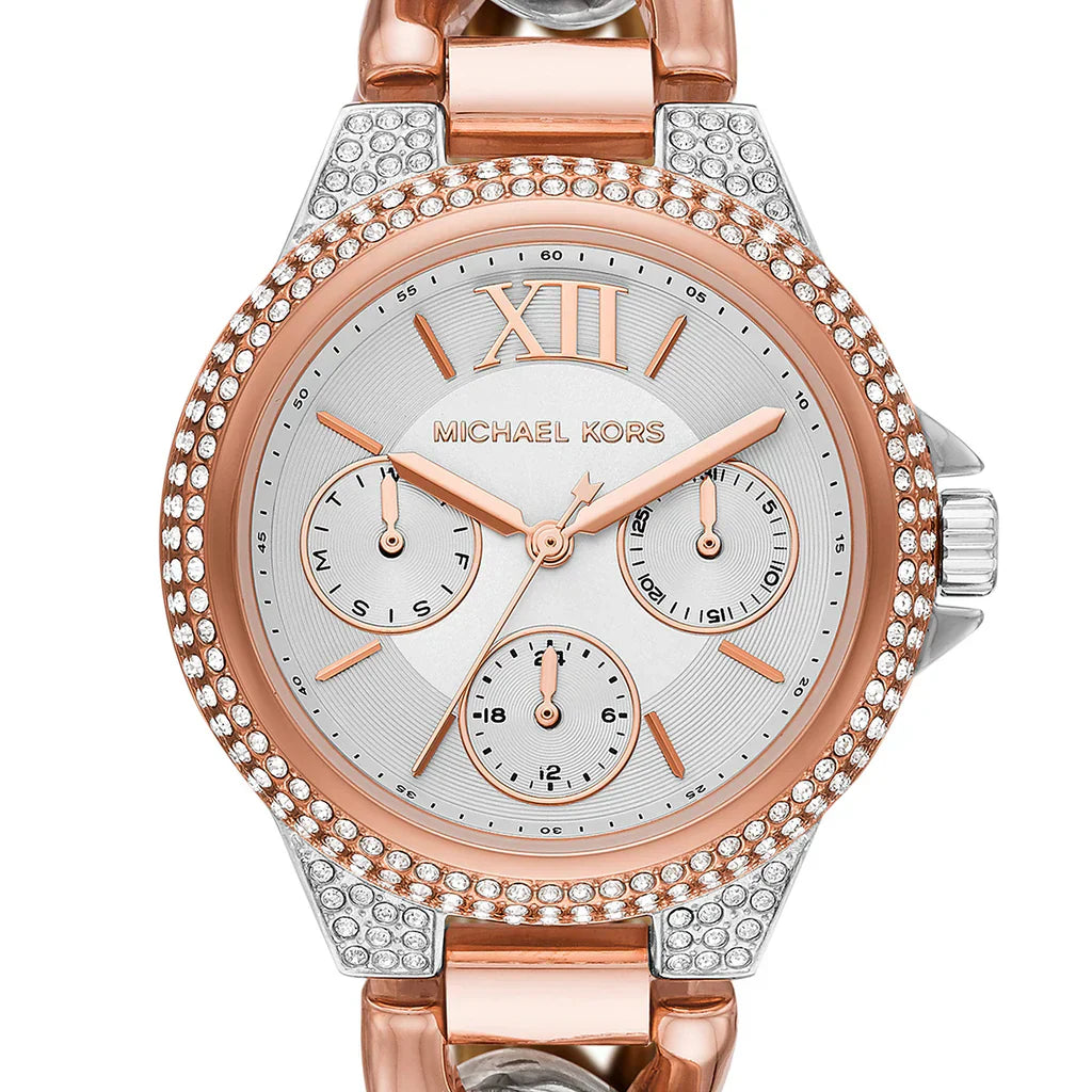 Michael Kors Camille Quartz Crystal Silver Dial Ladies Watch MK6843