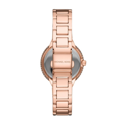 Michael Kors Taryn Pavé White Dial Rose Gold Women's Watch - MK4460