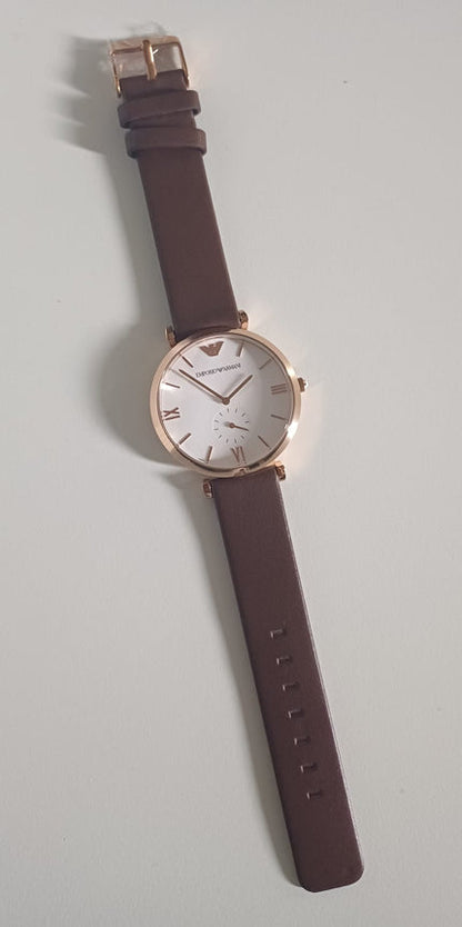 Emporio Armani Gianni T-Bar Rose Gold Men's Watch AR9042 (Different Strap)