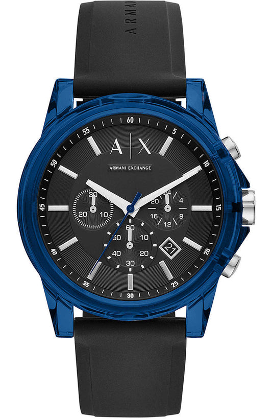 Armani Exchange Outerbanks Blue Silicon Strap Men's Watch AX1339