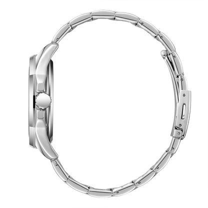 Lee Cooper dark blue square dial paired silver metal strap Men's Watch - LC08246.390