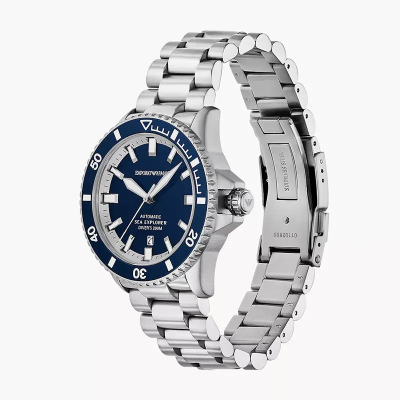 Emporio Armani Sea Explorer Automatic Stainless Steel Watch AR60087