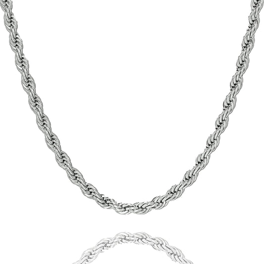 Big Daddy 6MM Silver Steel Rope Chain