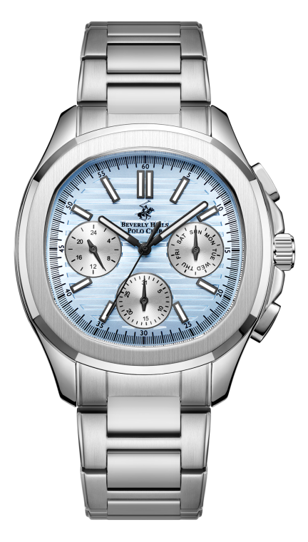 Beverly Hills Polo Club Multifunction Blue Dial Silver Watch BP3212X.300