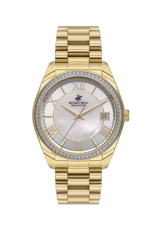 BEVERLY HILLS POLO CLUB Women's 36 MM Gold Analog Stainless Steel Watch – BP3592C.120