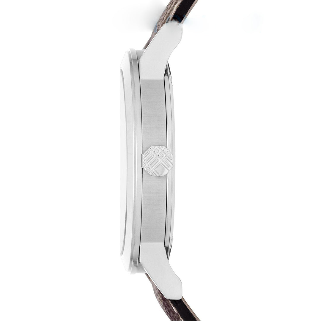 Burberry Brown Checked Leather Strap Unisex Watch BU9029