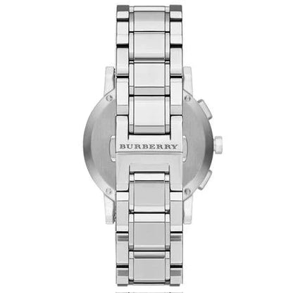 Burberry The City Ladies Chronograph Silver Dial Silver Stainless Steel Women's Watch BU9750