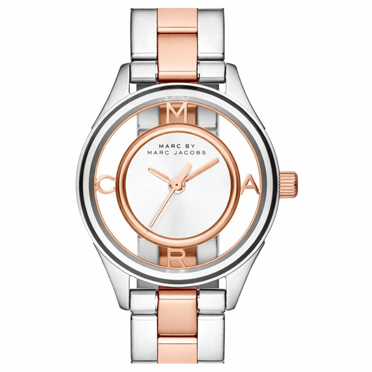 Marc By Marc Jacobs Transparent White Dial Two Tone Watch MBM3418