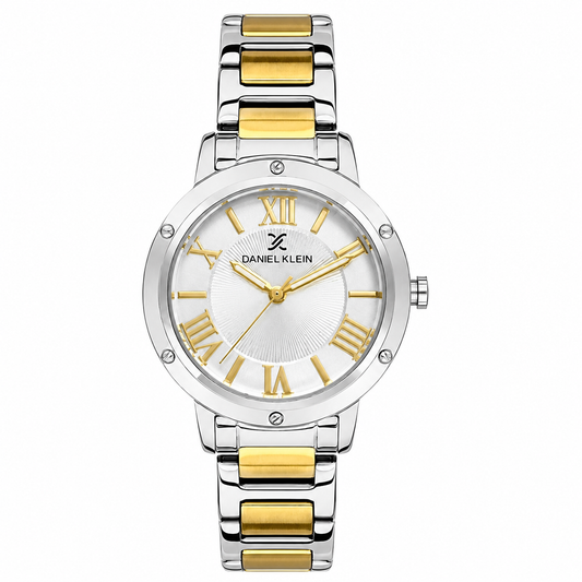 Daniel Klein Premium Silver Dial Two-Tone Watch - DK.1.13498-2