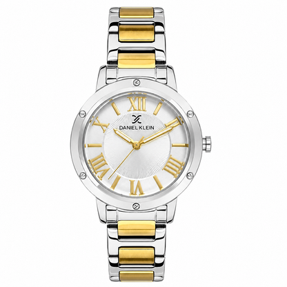 Daniel Klein Premium Silver Dial Two-Tone Watch - DK.1.13498-2