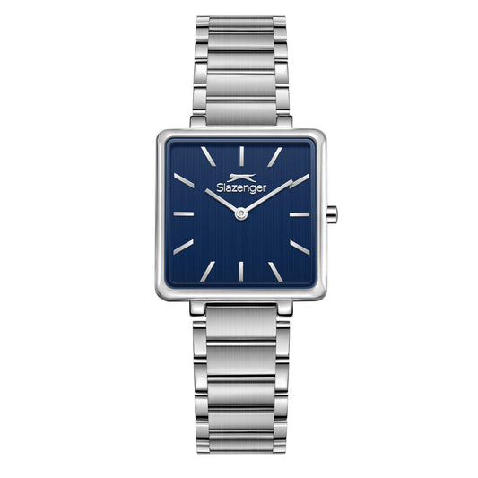Slazenger Classic Square Blue Dial Silver Watch - SL.09.2588.3.390