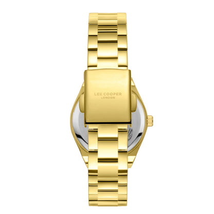 Lee Cooper Fashion Roman Numeral White MOP Dial Gold Watch - LC08298.120