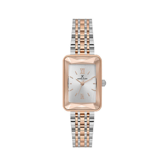 Daniel Klein Classic Rectangular Two Tone Watch - DK.1.13875-6