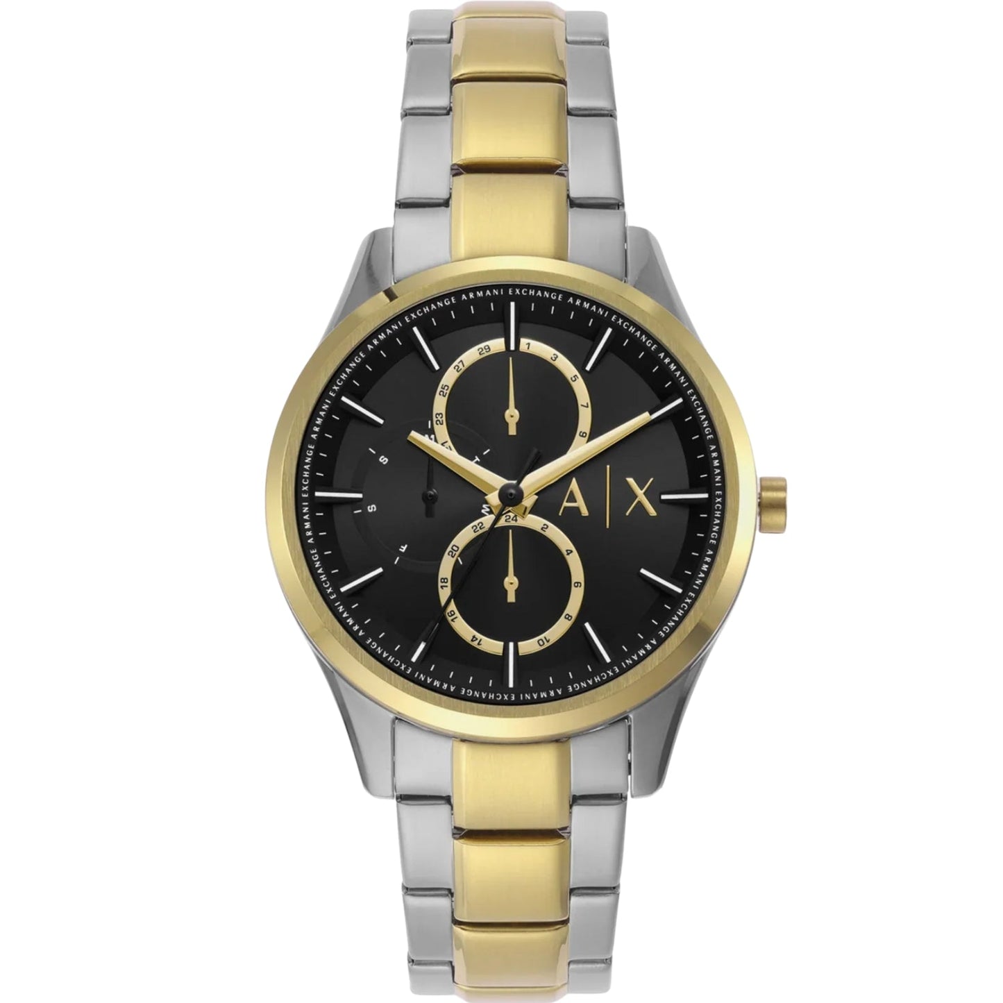 Armani Exchange Dante Multifunction Black Dial Two-Tone Watch - AX1865