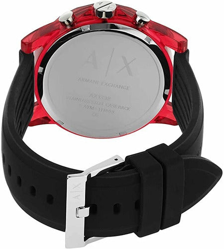 Armani Exchange Outerbanks Red Silicon Strap Men's Watch AX1338