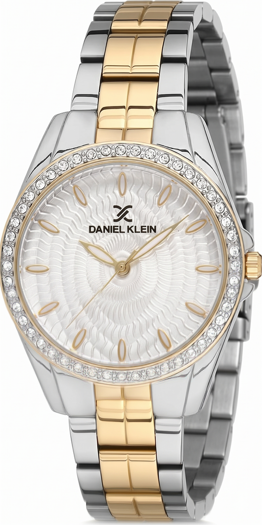 Daniel Klein Elite Classic White Dial Two-Tone Women's Watch - DK.1.13011-5