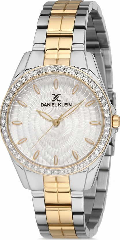 Daniel Klein Elite Classic White Dial Two-Tone Women's Watch - DK.1.13011-5