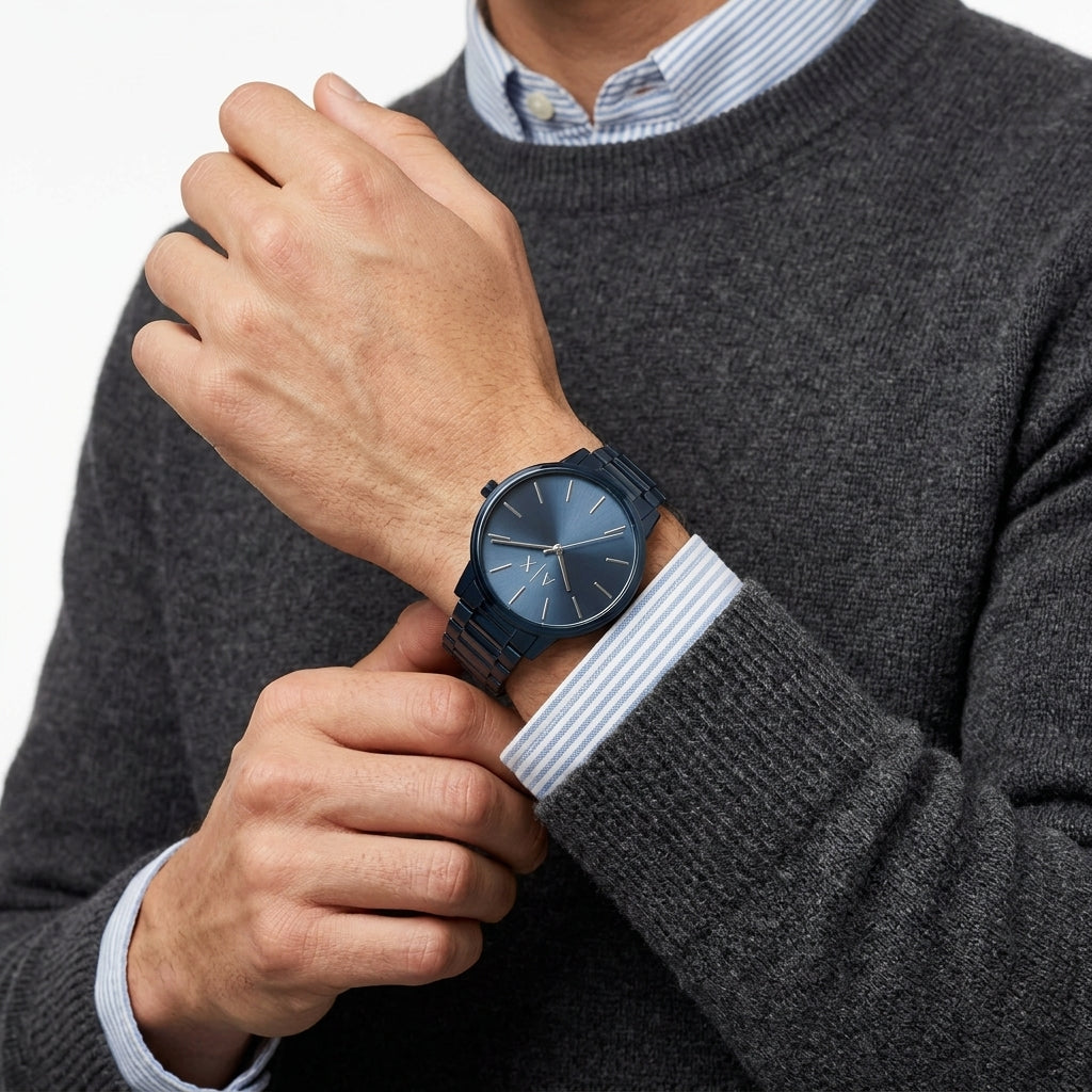 Armani Exchange Cayde Analog-Quartz Blue Men's Watch AX2702
