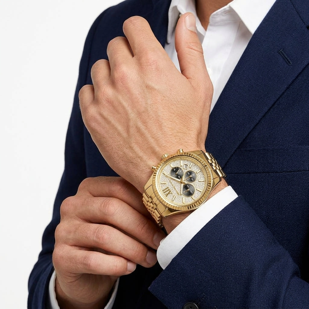 Michael Kors Lexington 44MM Chronograph Golden Watch - MK8494