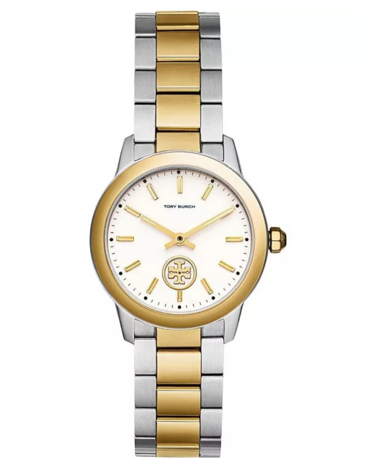 Tory Burch Collins Petite Yellow Gold-Tone and Stainless Steel Women's Watch TBW1306