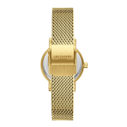 Lee Cooper Louna White MOP Dial Gold Mesh Watch - LC08292.120