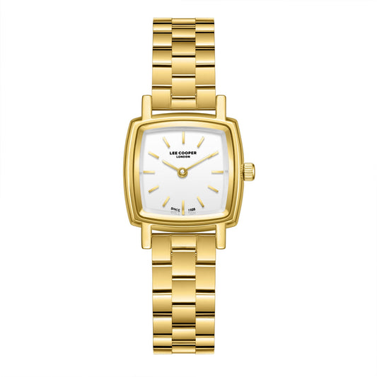 Lee Cooper Elegance Silver Dial Gold Watch - LC08283.130