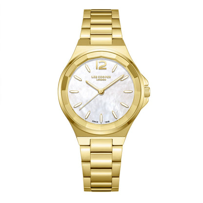 Lee Cooper Classic White MOP Dial Gold Watch - LC08286.120