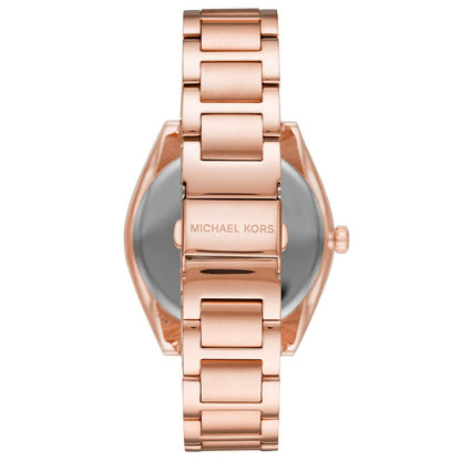 Michael Kors Janelle Rose Gold-Tone Pavé Logo Women's Watch - MK7312