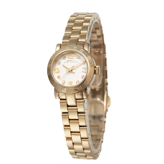 Marc By Marc Jacobs Amy Dinky White Dial Gold-tone Stainless Steel Ladies Watch MBM3226