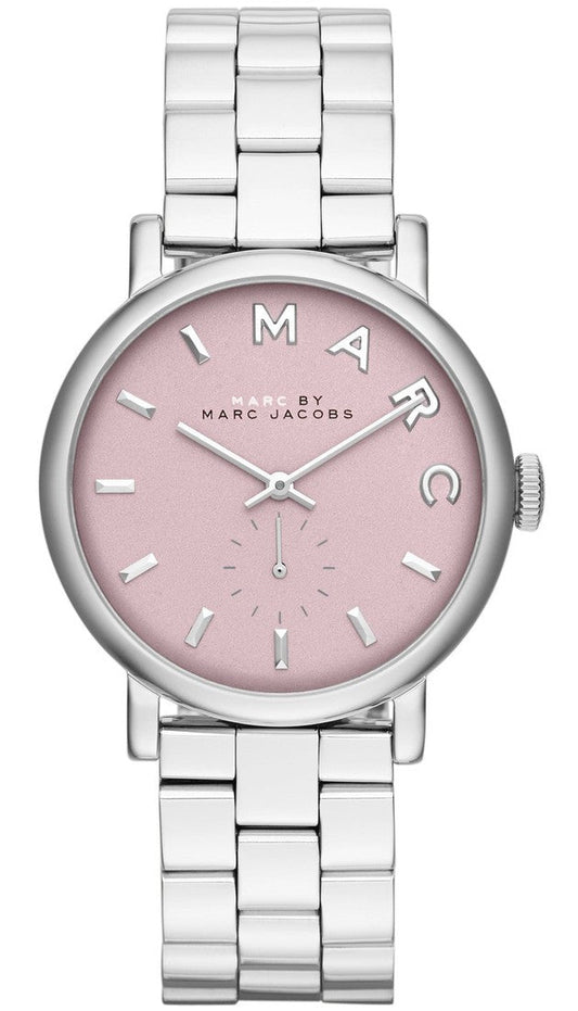 Marc Jacobs Baker Pink Dial Silver 36mm Ladies Watch MBM3280