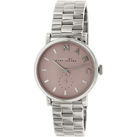 Marc Jacobs Baker Pink Dial Silver 36mm Ladies Watch MBM3280