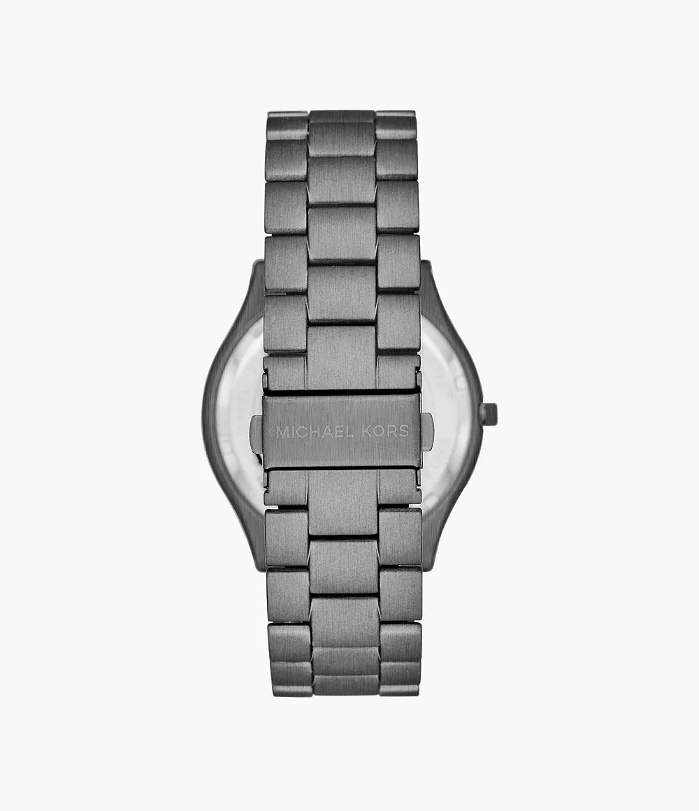 Michael Kors Slim Runway Three-Hand Gunmetal Stainless Steel Watch - MKO1044