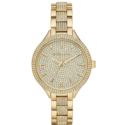Michael Kors Slim Runway Pavé Gold-Tone Watch - MK3632