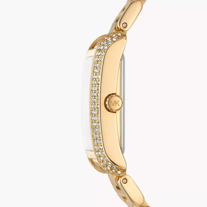 Michael Kors Emery Pavé Rectangular Gold Women's Watch - MK4640