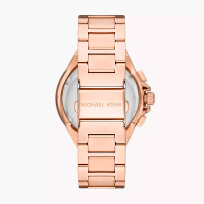 Michael Kors Camille Chronograph White Dial Rose-gold Women's Watch - MK7271