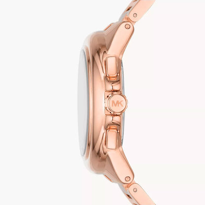 Michael Kors Camille Chronograph White Dial Rose-gold Women's Watch - MK7271