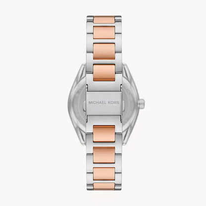 Michael Kors Janelle Silver Dial Two Tone Steel Strap Women's Watch MK7383