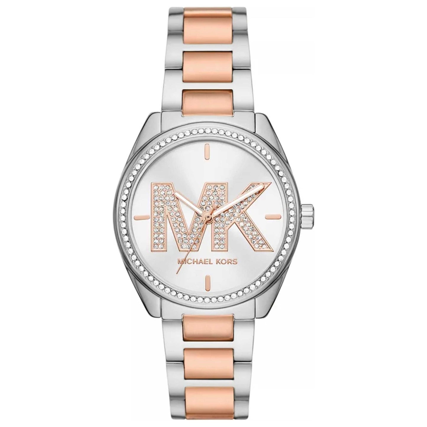 Michael Kors Janelle Silver Dial Two Tone Steel Strap Women's Watch MK7383