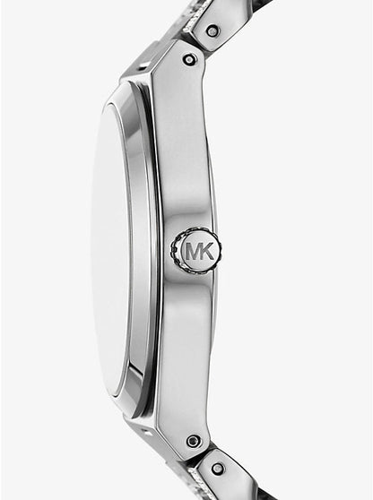 Michael Kors Lennox Pavé Silver-Tone Curb-Link Women's Watch - MK7488