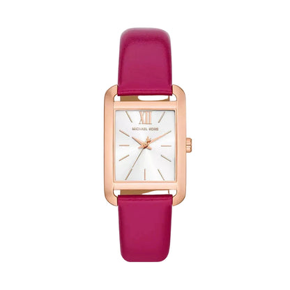 Michael Kors Monroe Three-Hand Pink Leather Strap Women's Watch - MKO1029