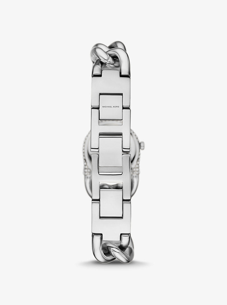 Michael Kors Petite Pavé Silver Chain Link Ladies Watch - MKO1068