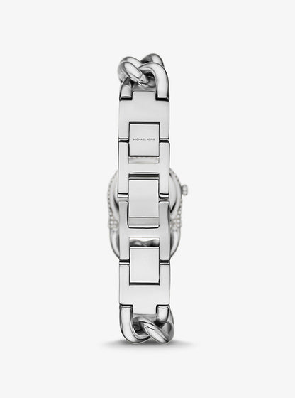 Michael Kors Petite Pavé Silver Chain Link Ladies Watch - MKO1068
