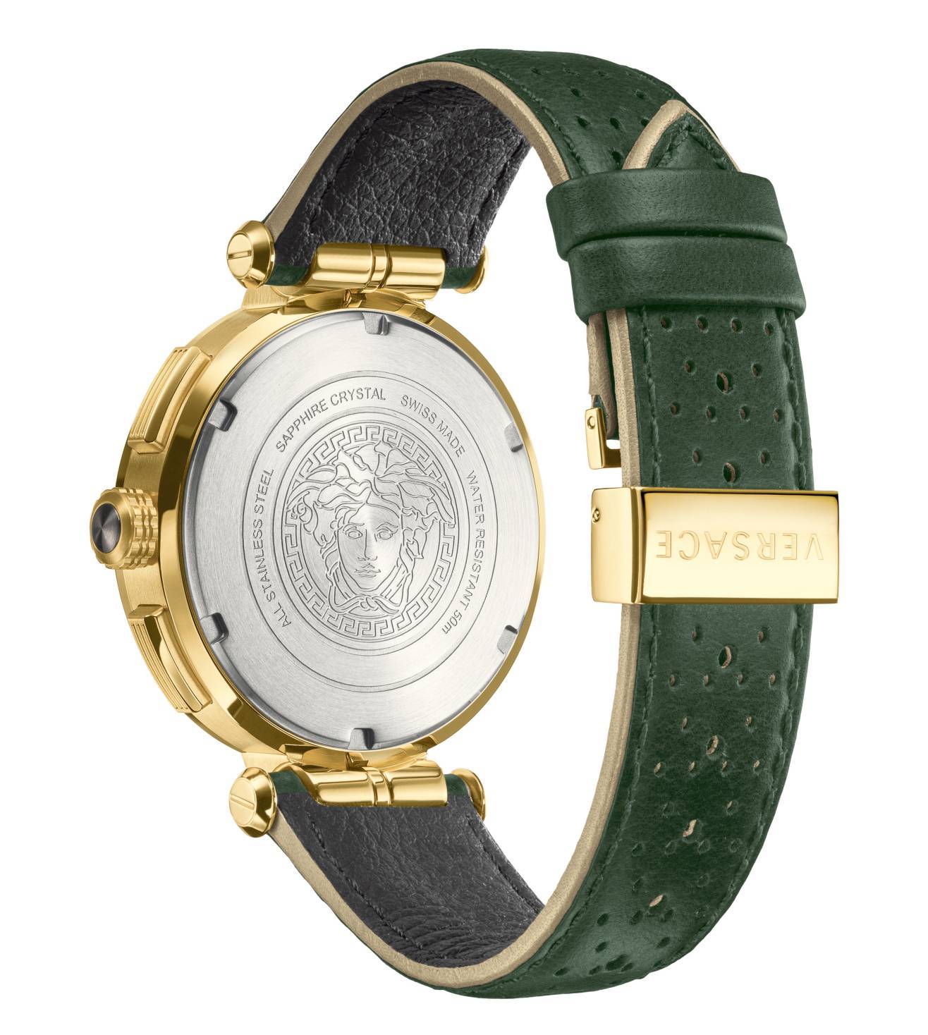 Versace Aion Chronograph Green Strap Men's Watch VBR020017